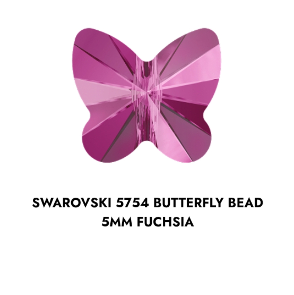 Swarovski 5754 720pc 5mm Butterfly Fuschia (502) H20-5295CY 9003148523432